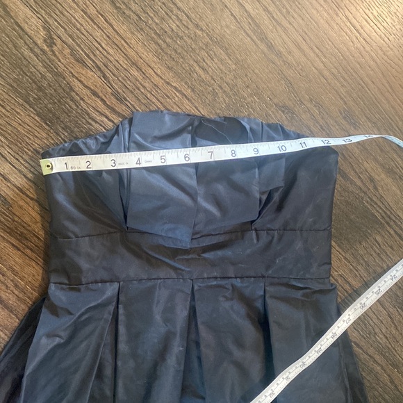 Moda International Black Dress 2 EUC Strapless Bridesmaid Prom Homecoming - Picture 4 of 7